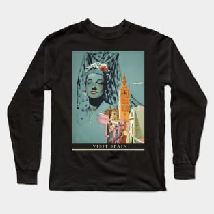 Travel Poster - Visit Spain Long Sleeve T-Shirt